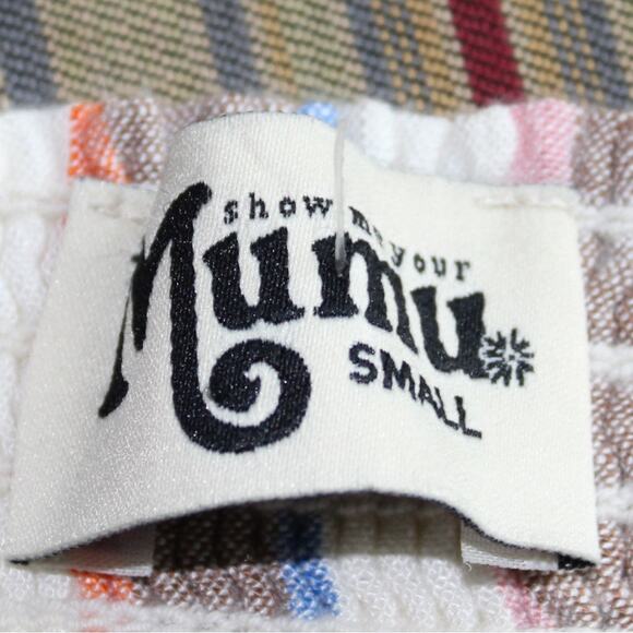 Show Me Your Mumu Cora Linen Dress 
Shorebert  Stripe Mini Women’s Small - Picture 7 of 10